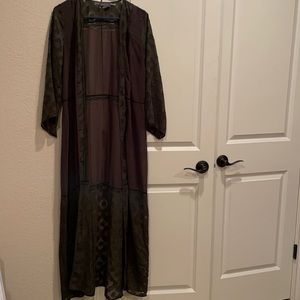 ASTR Green Duster Floral Print Kimono